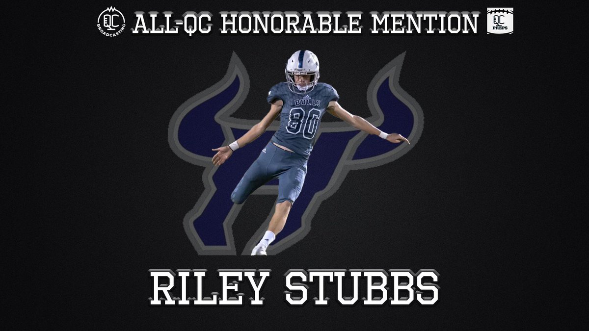 QCBroadcasting's tweet image. Congratulations to All-QC honorable mention @StubbsRiley of @RaginRidgeFB.
