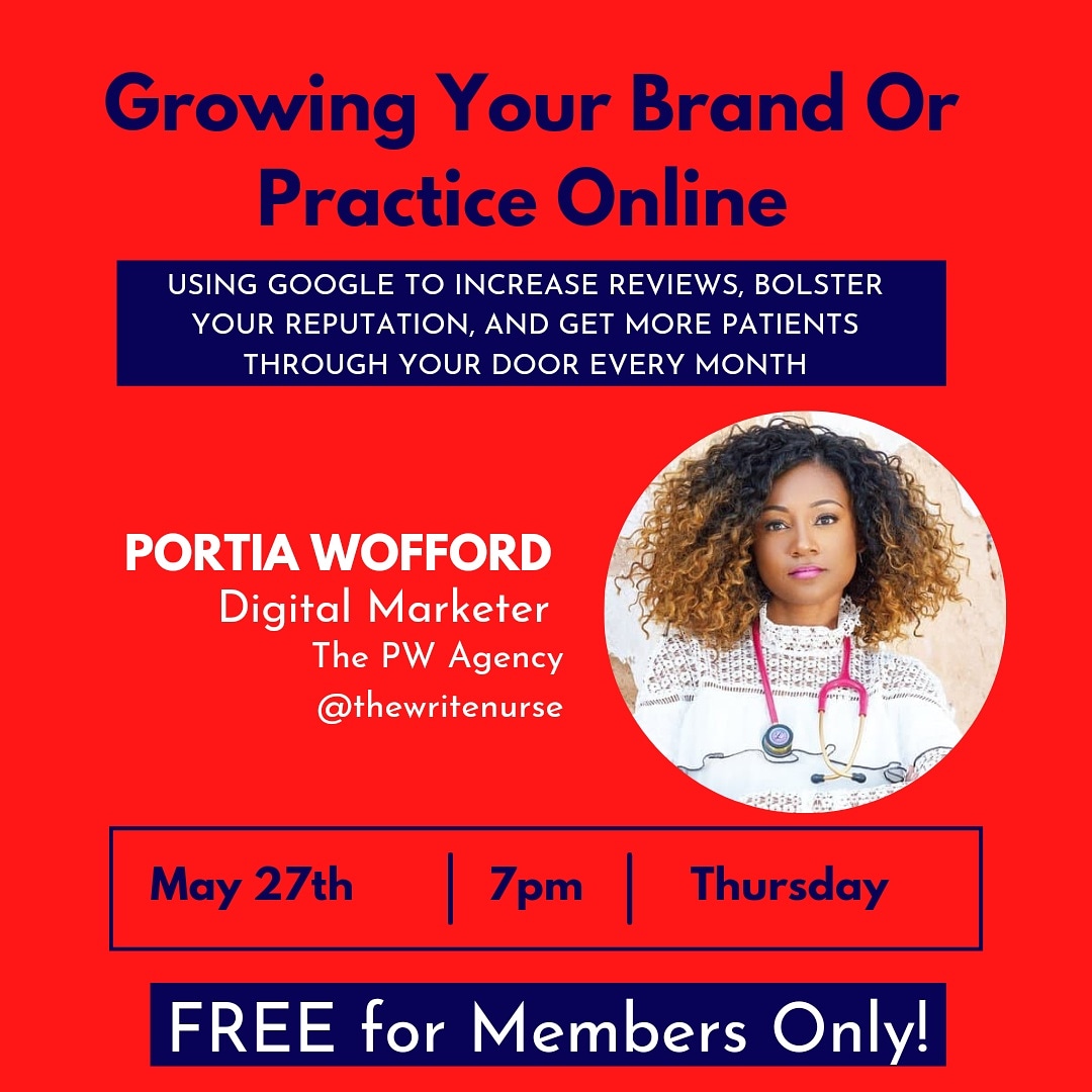 It's Membership Appreciation!!! Check out this awesome webinar FREE to members!

Growing Your Practice or Brand Online by The PW Agency
Portia Wofford
Thursday, May 27th at 7PM
uaprn.enpnetwork.com/nurse-practiti…

#NPChat #RNTweet