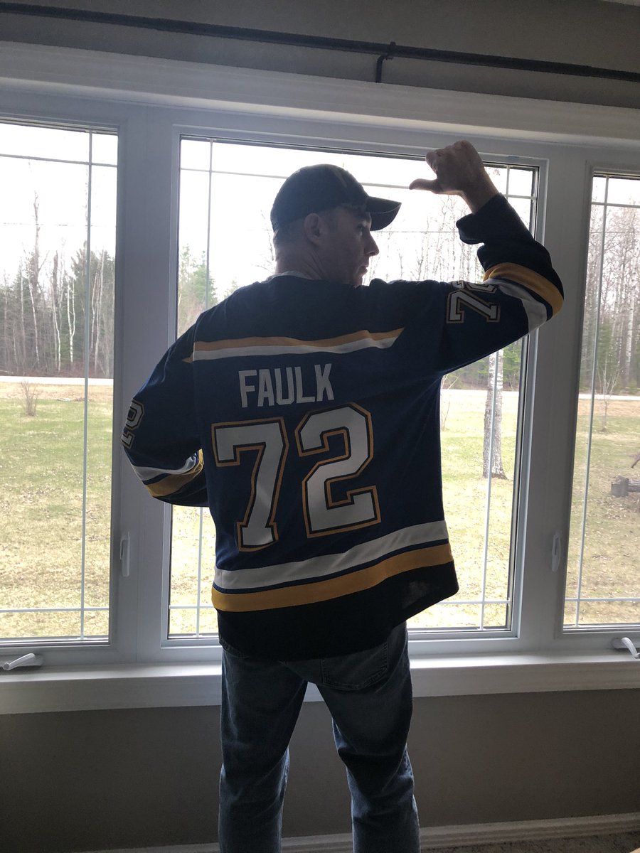ash_gibbsblues's tweet photo. Just hope you’re okay and healing up at home Faulker ! 
We miss ya brother ,
Your original Faulkateer !
#Faulkateers #stlblues https://t.co/2KulmjmCfw