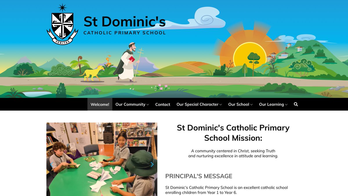 spikeatschool's tweet photo. Loving St Dominic's template redesign! Check it out: https://t.co/H8b9kyuVMQ. Keen to have your template redesigned? Check out the process here: https://t.co/HqmEssgHPP https://t.co/v0JZg5yygW