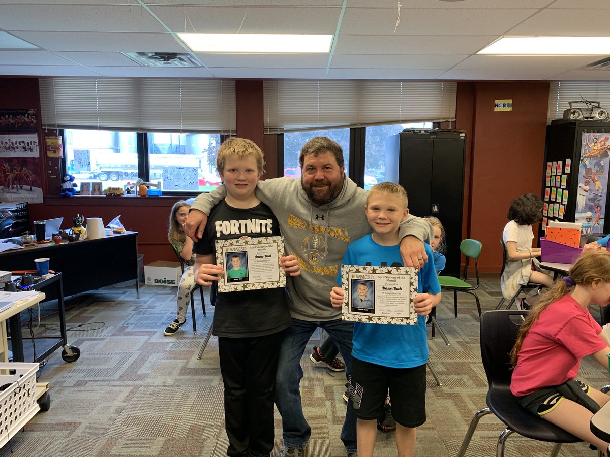 WestMarshallMS's tweet photo. 4th grade April students of the month.  Congratulations on being responsible, respectful and building great relationships with all.  Go Trojans! https://t.co/pitSZxcY38