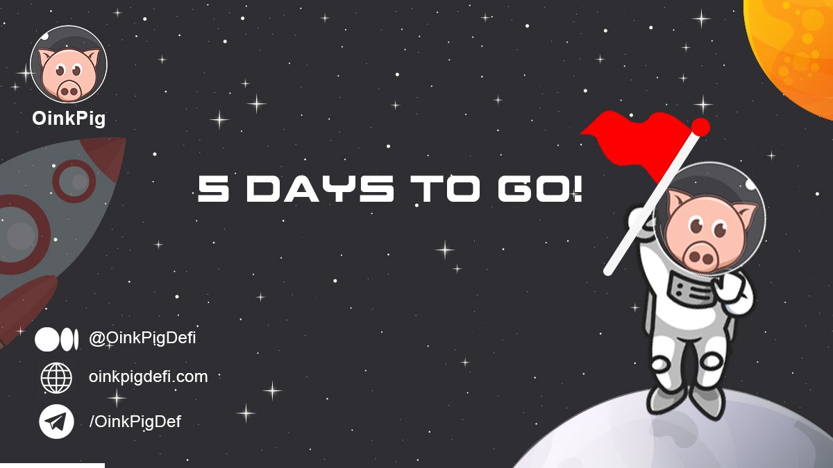 OinkPigDefi's tweet photo. D-5️⃣ Before OinkPig Finally Launches!

Considering that launchpads are in an uptrend for demand, $OINK makes it irresistible for investors who are constantly seeking affordable solutions. 💰

More news and updates will be posted soon. ;)

#OinkPigDefi #BSC https://t.co/Zq6FCk7XPT
