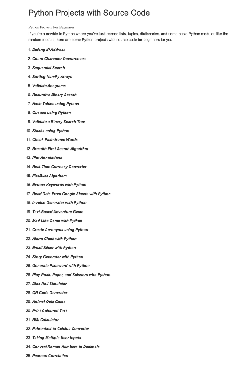 gp_pulipaka's tweet photo. AI Best: 96 Python Projects. #BigData #Analytics #DataScience #IoT #IIoT #PyTorch #Python #RStats #TensorFlow #Java #JavaScript #ReactJS #GoLang #CloudComputing #Serverless #DataScientist #Linux #Books #Programming #Coding #100DaysofCode 
https://t.co/q75vciVNMy https://t.co/791mQCkmM6