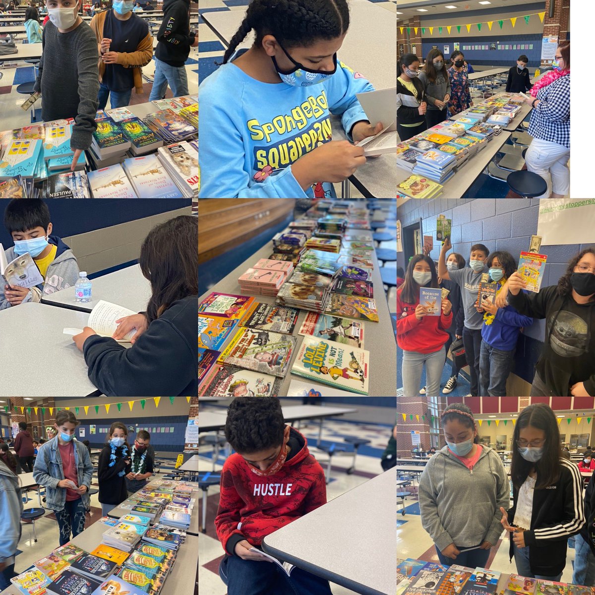 Rounding out #FreeReadJamboree week- every Lion picked a book of their choice. The reading excitement is contagious! #ReadersAreLeaders