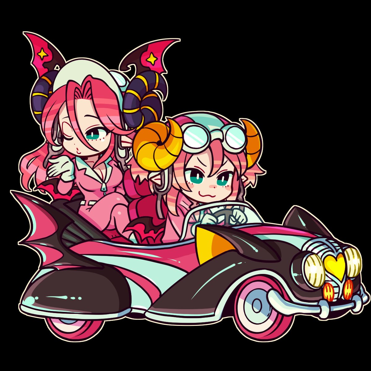 公式 ドラゴンポーカー ドラポ S Tweet 新ss情報 本日メンテナンス後から開催の選抜ガチャで登場する 限定新ss小悪魔キャットをご紹介 天使のリュミエルちゃんが言っておったコアクマーズの二人が可愛らしいクラシックカーに乗って爆走の様じゃ ワシも是非同乗