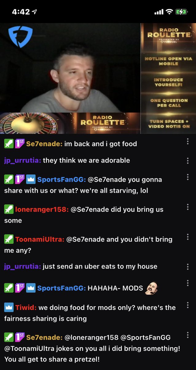 SportsFanGG's tweet photo. Talk about the same wavelength!! ๐ These guys are awesome! @loneranger158 @sdurso5 @Se7enade #ModsUnite โ๐พ https://t.co/G4GvYCV9i9