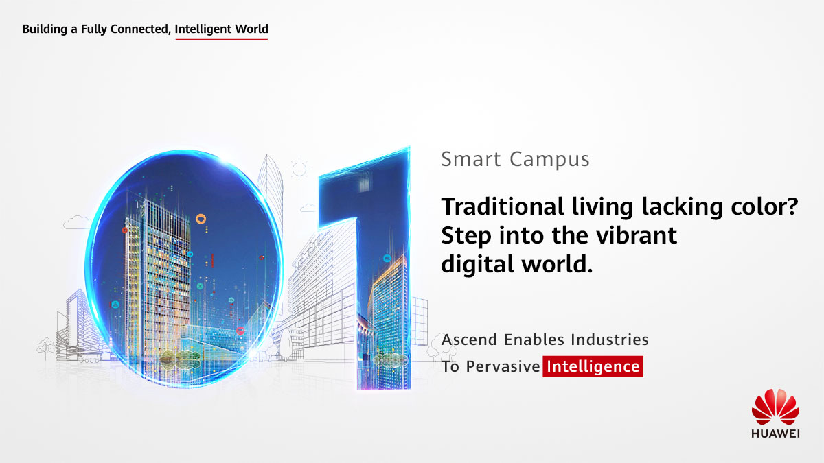 Huawei_IntCom's tweet photo. Great experience, strong security, data communications, and business integration are only a few reasons as to why smart campuses are ahead of traditional ones. Here's how #HuaweiAscend is shaking the foundations to create better spaces: https://t.co/ZMT7gLo4mG https://t.co/9dqrILjeAG