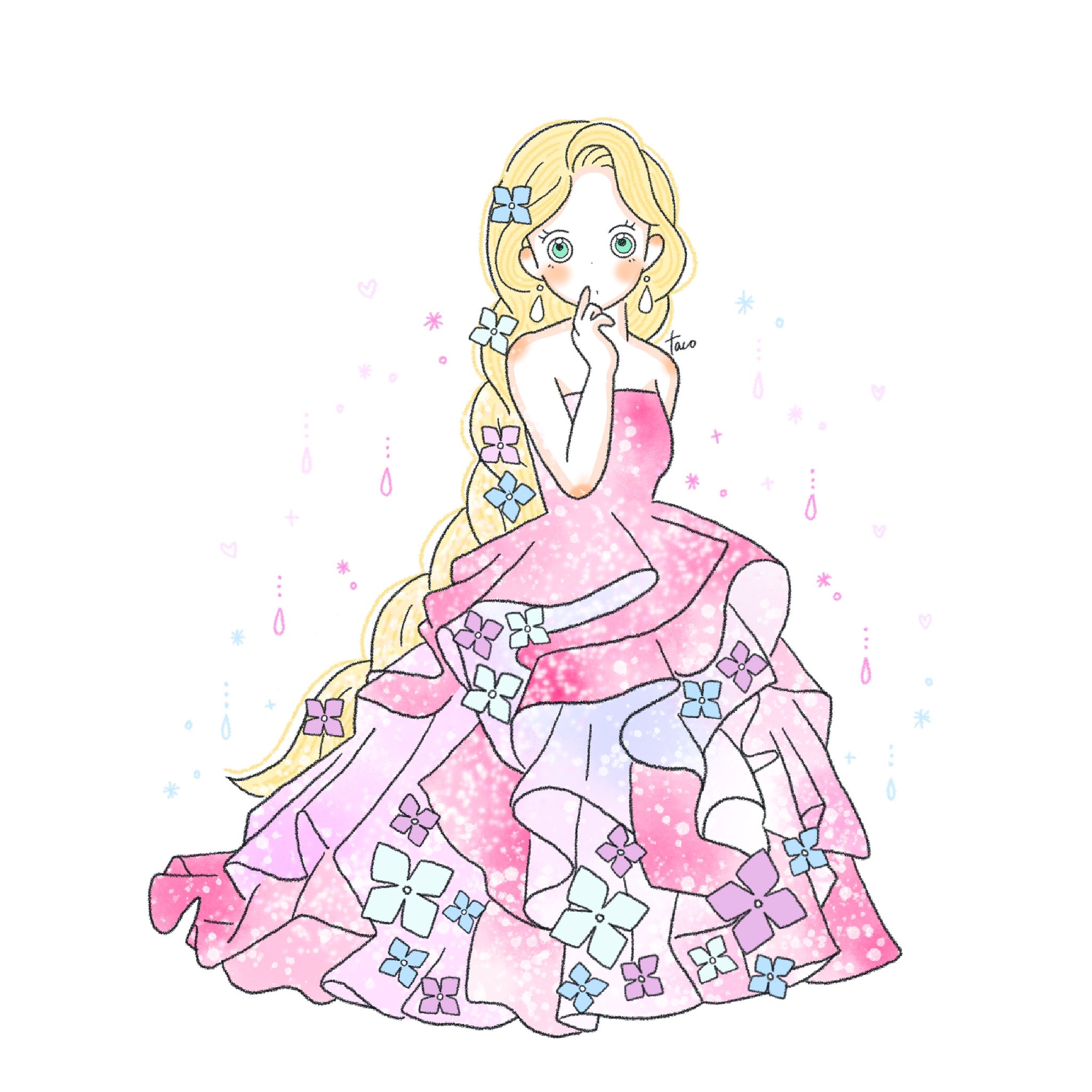 Tacomaru イラスト ラプンツェル 紫陽花 梅雨なのでね 絵描きさんとつながりたい イラスト ディズニー ラプンツェル T Co Occmrcuu1l Twitter