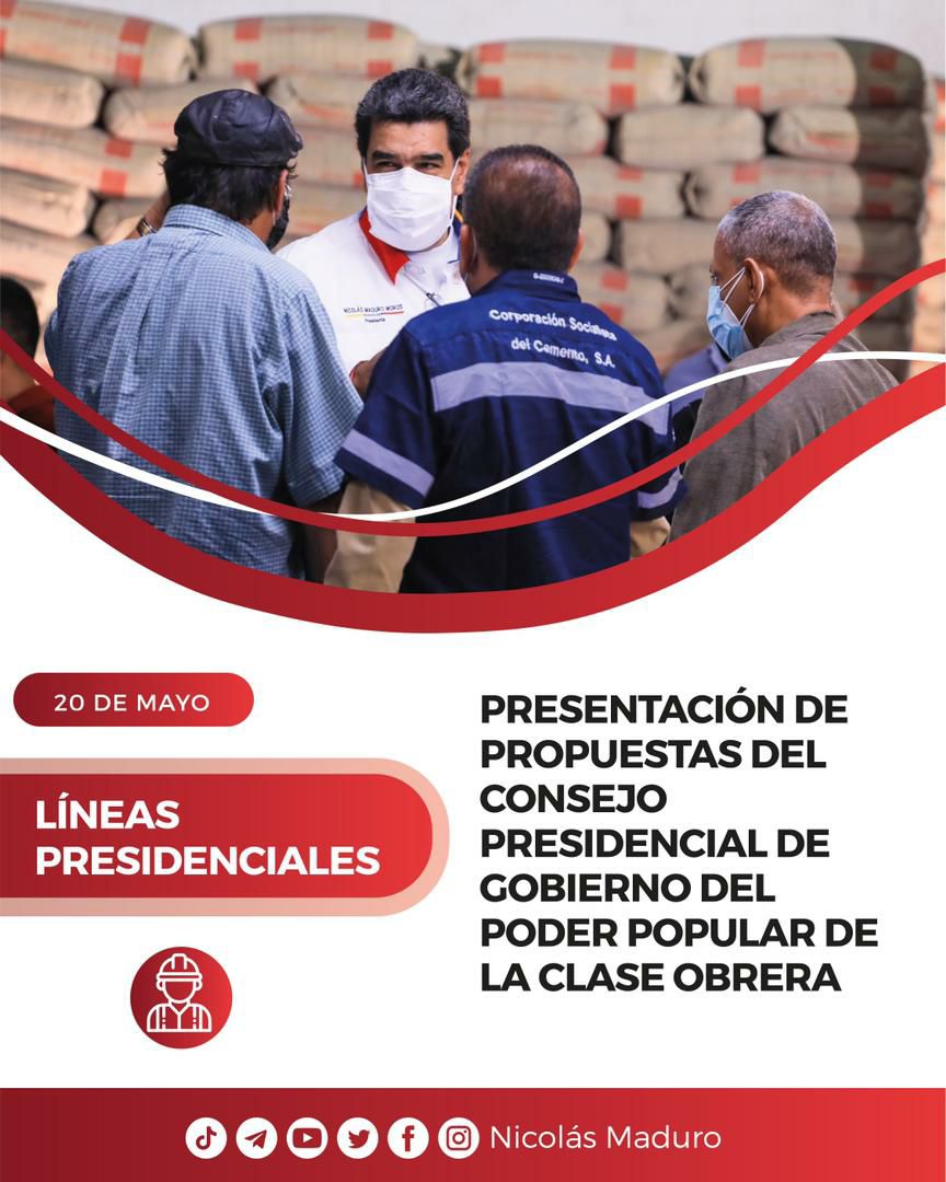 MinPetroleoFaja's tweet photo. Presidente @NicolasMaduro en Consejo Presidencial de Gobierno de la Clase Obrera, aprueba Plan Piloto de Modelo de Gestión para empresas gestionadas por el Estado y la Clase Trabajadora. https://t.co/BxouqjL5os