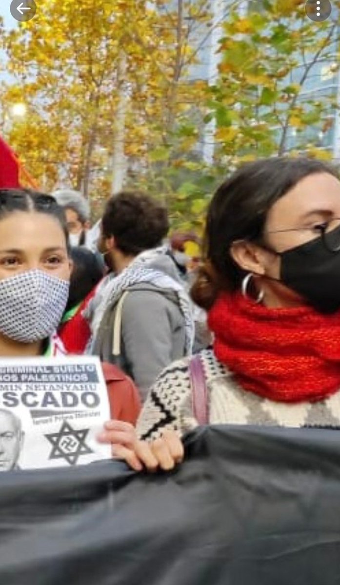 Con esvastica en mano, en serio? Y que el símbolo del exterminio se haga viral si es necesario.Y el respeto al ser humano que se supone es la causa?..pero no para todos. No es sólo sobre Israel, es sobre judíos, sobre mi familia y mi hija. Imposible votar por ustedes compañer@s