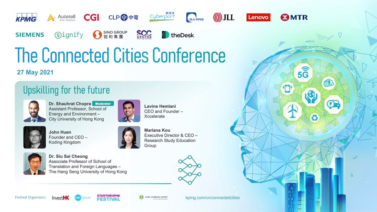 KodingOfficial's tweet image. Our founder John Huen been invited to share his expertise in technology education at the Connected Cities Conference hosted by @KPMG on May 27, as part of a discussion titled &apos;Upskilling for the Future&apos;!
 
#connectedcitiesconference #CCC2021 #smuhkfest2021 #smartcities #kpmg