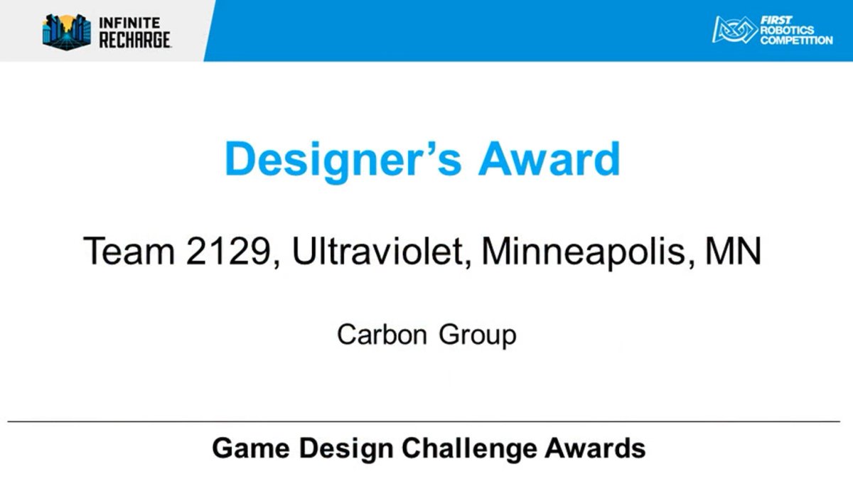 swrobotics's tweet image. Team 2129 Ultraviolet walked away from FRC’s 2020-21 Season Award Ceremony with two awards! We wish Georgia and the design team well in the next round!