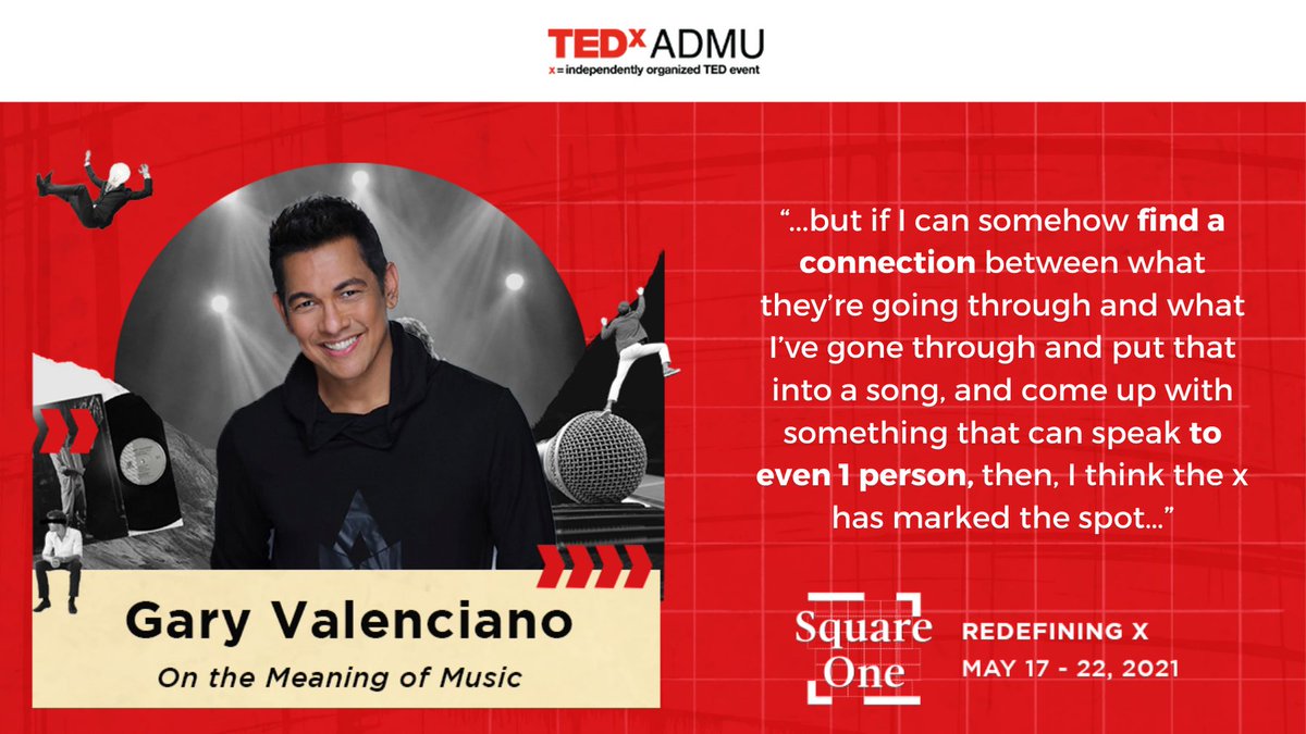 TEDxADMU's tweet photo. “...but if I can somehow find a connection between what they’re going through and what I’ve gone through and put that into a song...that can speak to even 1 person, then, I think the x has marked the spot…”
- Gary Valenciano

#TEDxADMU #SquareOne #GaryValenciano https://t.co/JXU9Uo2mzO