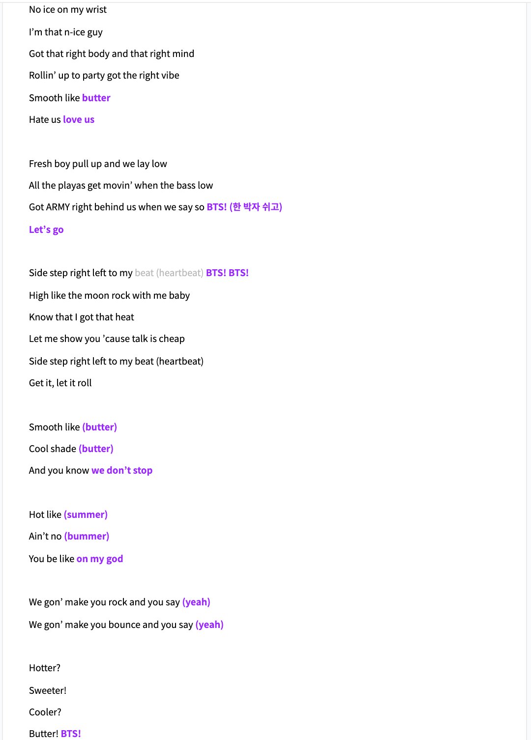 Bts Charts Translations The Bts Twt Butter Fanchant Guide Is Now Up On Weverse T Co Ydstt73qqr T Co Amnisjmuqq Twitter
