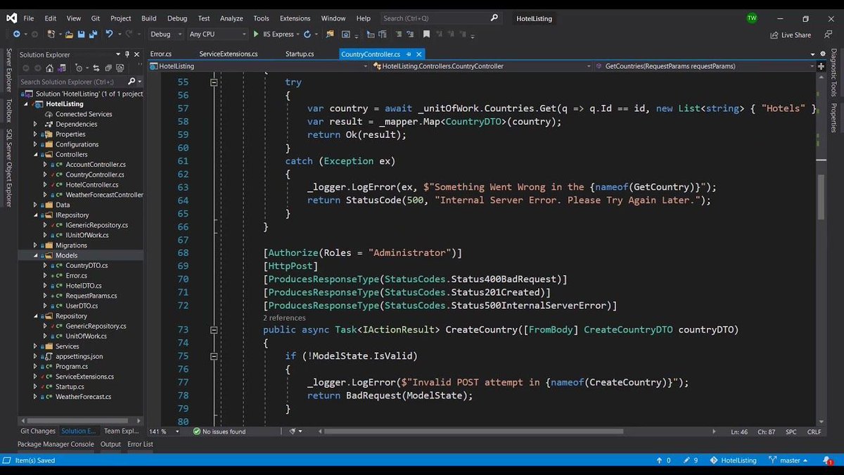 trevoirwilliams's tweet photo. #DotNetCoreApi - Global Error Handling #Middleware
In this lesson, we explore setting up a .NET Core Middleware that will monitor for exceptions that might get thrown when processing an #HTTP request.
https://t.co/zDxeBlmcbt
#api #coreapi #dotnetcore https://t.co/TGtsJ0JUfW