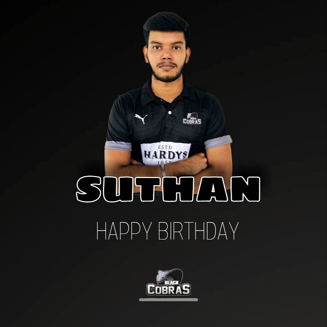 bcobrasofficial's tweet photo. Wishing a very happy 22nd birthday to magical! 🥳🎉

Have a great day, Suthan! 🙌🏼 https://t.co/CrkNhveNTi