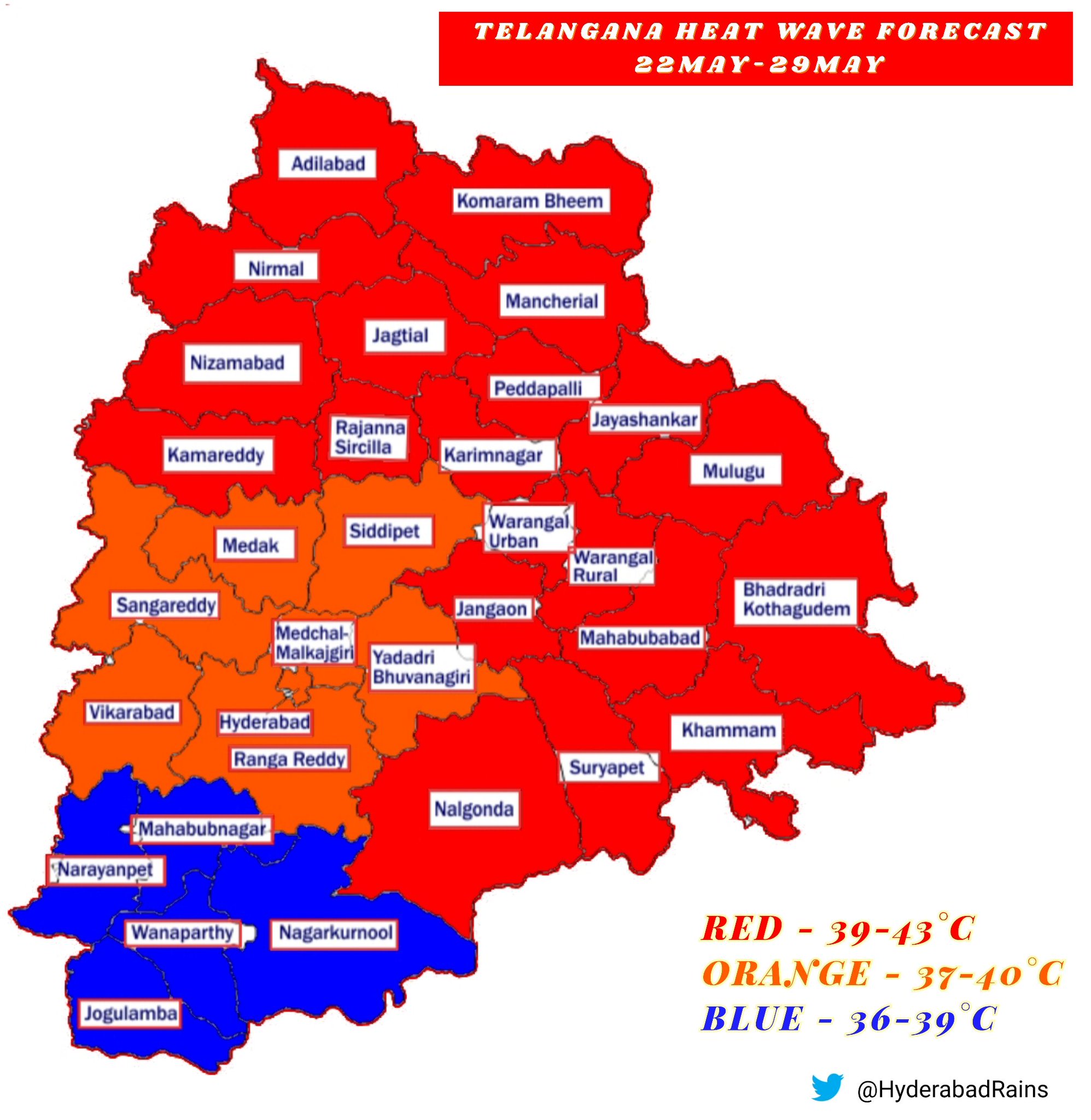 Weather Lover on Twitter "Telangana Heat Wave Forecast Next 7Days ♦