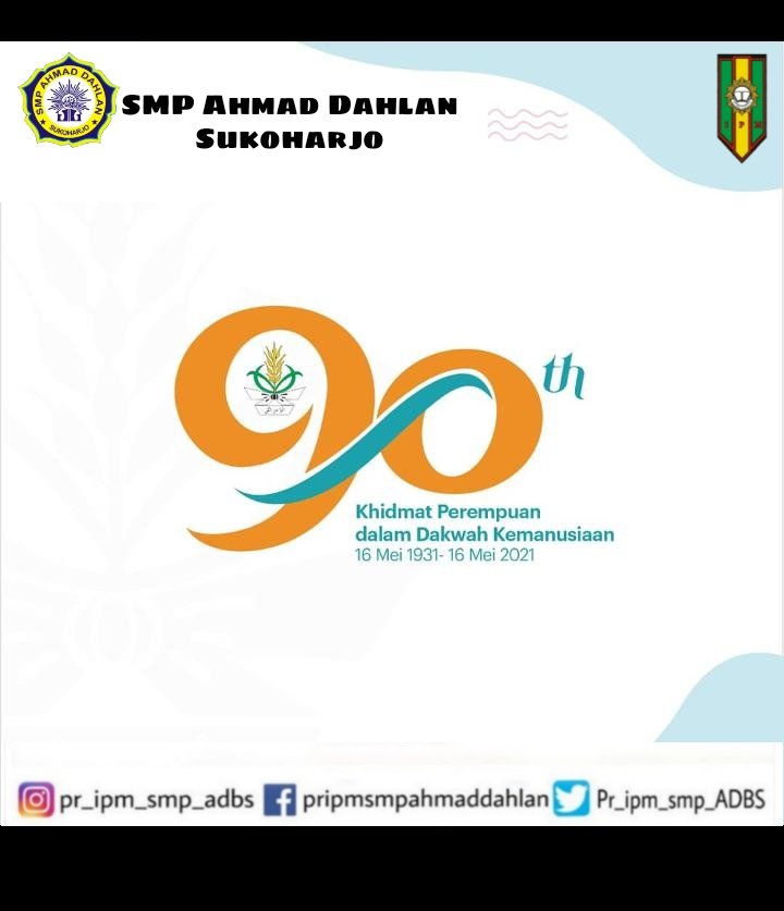 AdbsPr's tweet photo. Organisasi Otonom (Ortom) putri Muhammadiyah, Nasyiatul ‘Aisyiyah (NA) genap berusia 90 tahun pada tgl 16 Mei https://t.co/ZO8YYDHRwO telah berkiprah dalam bidang dakwah, sosial dan pendidikan.

Happy Milad NA ke-90 th🥳
"Khidmat perempuan dalam dakwah kemanusian" https://t.co/ugLEiy5Bx7