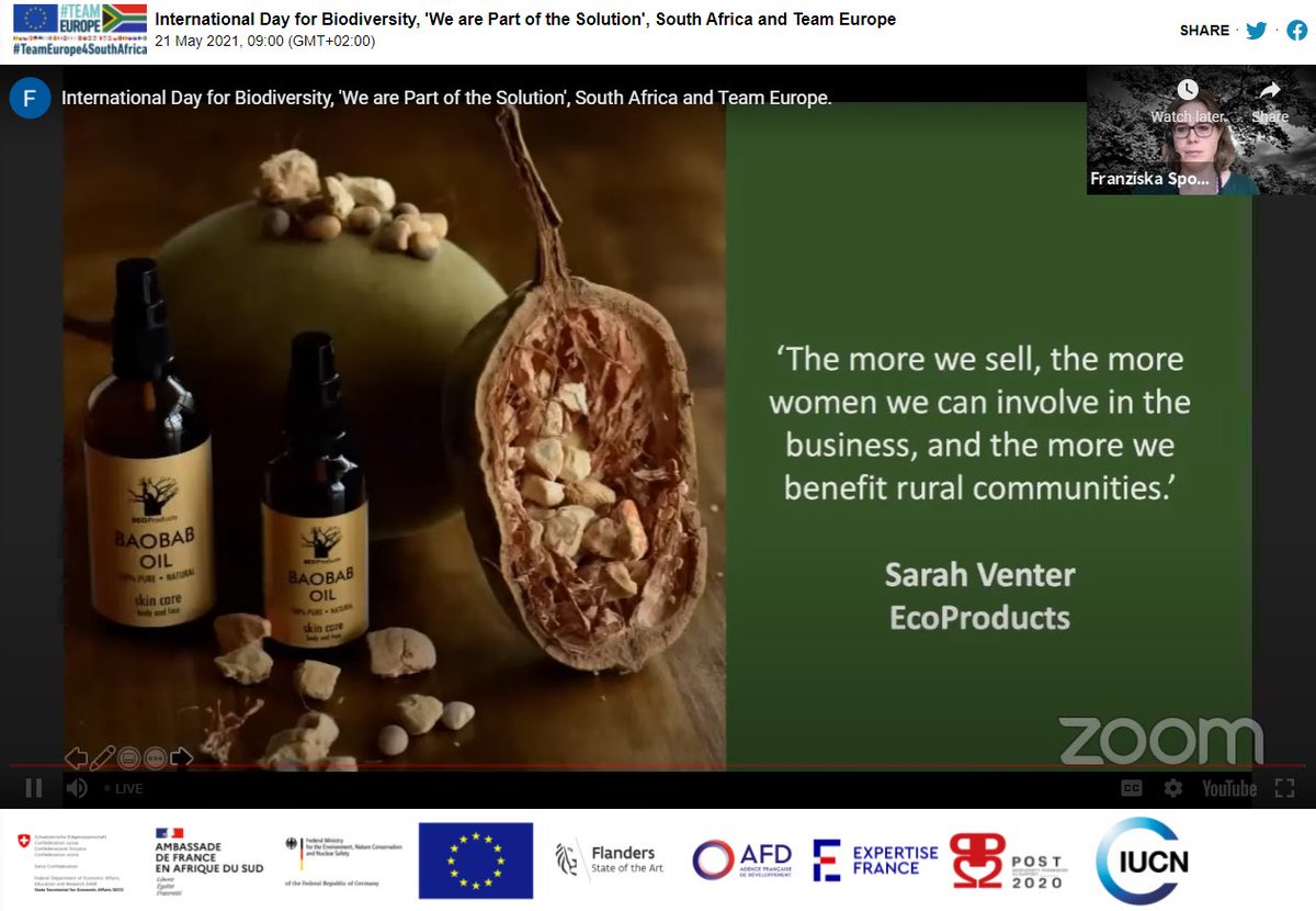 ArianeLabat's tweet photo. ππ½ππ½ππ½@Switzerland_SA @giz_gmbh Franziska Spoeri for π¨π support to boost SME tapping into traditional knowledge to trade #ForNatureRSA! Check: https://t.co/NBIcqhIxwU and tell us more about your inspiring businessβ take at #InternationalBiodiversityDay! @ClimateWeekSA πΏπ¦π¨ππͺπΊ! https://t.co/tSKm2OT1VP