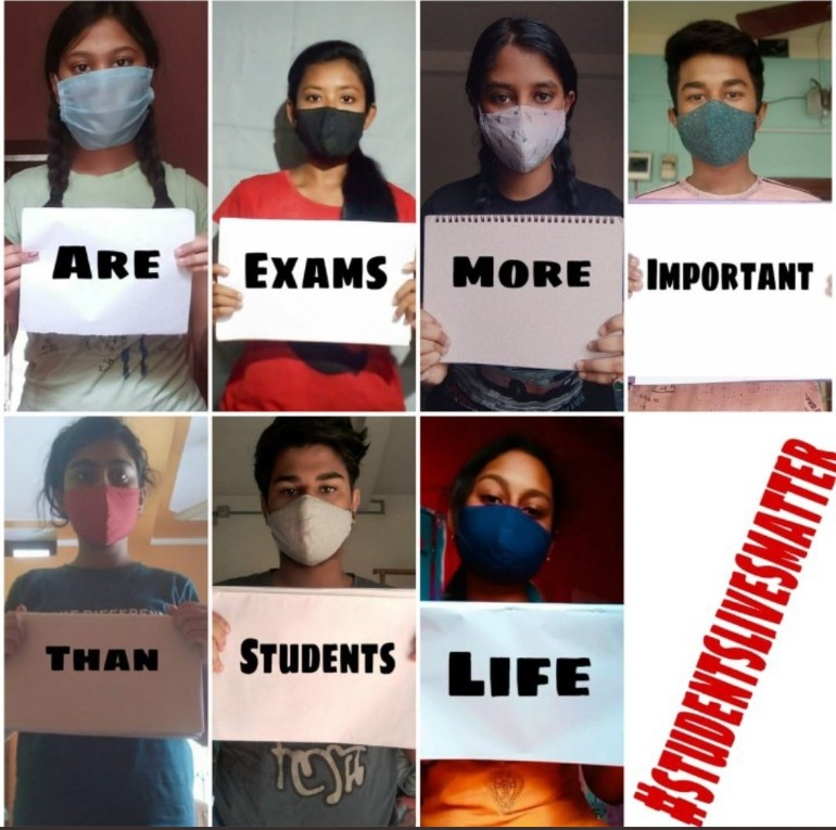 iyctripura's tweet photo. .@PMOIndia
.@EduMinOfIndia
.@DrRPNishank
While people are not allowed to go out of their home in this pandemic, your govt wants to conduct exams.
Will you take responsibility of students lives?
#JustCancelBoardExamsPlease https://t.co/oKtszYBg1I