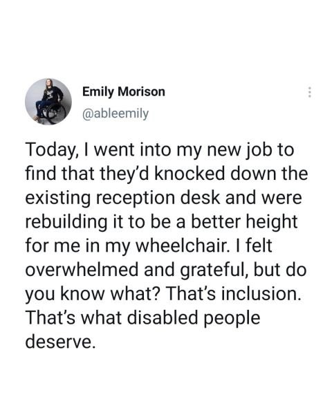 Doc4Sped's tweet image. The foresight of someone in leadership made this happen. Grassroots movements matter, but the most expedient way to change is “bottom up” AND “top down”. Lead the change you want to see. #DisCrit #ADA