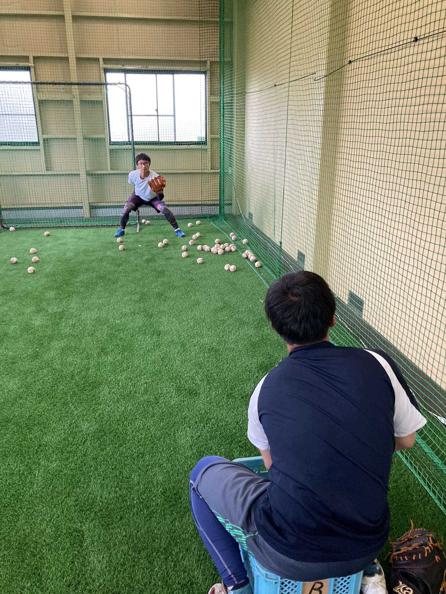日本プロスポーツ専門学校野球部 本日は雨の為 室内練習でした 日本プロスポーツ専門学校 リーグ 社会人野球 独立リーグ プロ野球 高校野球 大学野球 スポーツトレーナー トレーナー資格 トレーニング 専門学校 進路 高校卒業 硬式野球