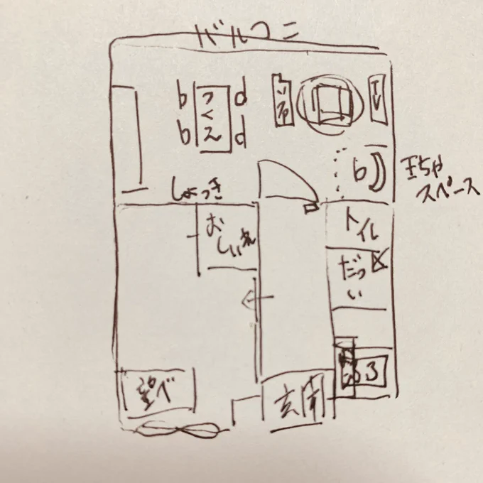 12
あっでも現代鏡は家の間取りとか考えましたぜ。
マンションの角部屋。寝室にはちょっと大きめのベッドがあって、望ちゃんはいつもそこで寝る。王ちゃんはそこに潜り込んだり(本に収録してる)、ソファで死んでたり床で行き倒れてたりする。
リビングの隅っこは王ちゃんの配信スペースです。 