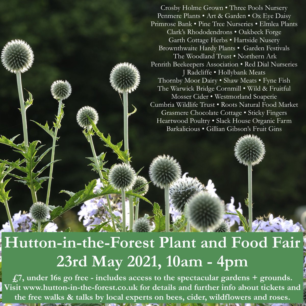 Come on Sunday to the Plant & Food Fair at Hutton-in-the-Forest! The weather is set to be PERFECT (for plants and ducks) @primrosebank @OakbeckForge @HartsideNursery @Shawmeatsltd @fynefishdeli @cumbriawildlife @WoodlandTrust #theperfectplacetobe #cumbria #Lakedistrict #visiteden