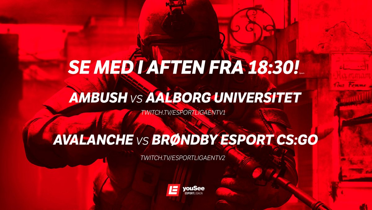 EsportligaenDK's tweet image. Se med i aften på Twitch kanalerne! @Ambush_gg @avalanche_csgo @brondbyesport

twitch.tv/esportligaentv1 &amp;amp; twitch.tv/esportligaentv2