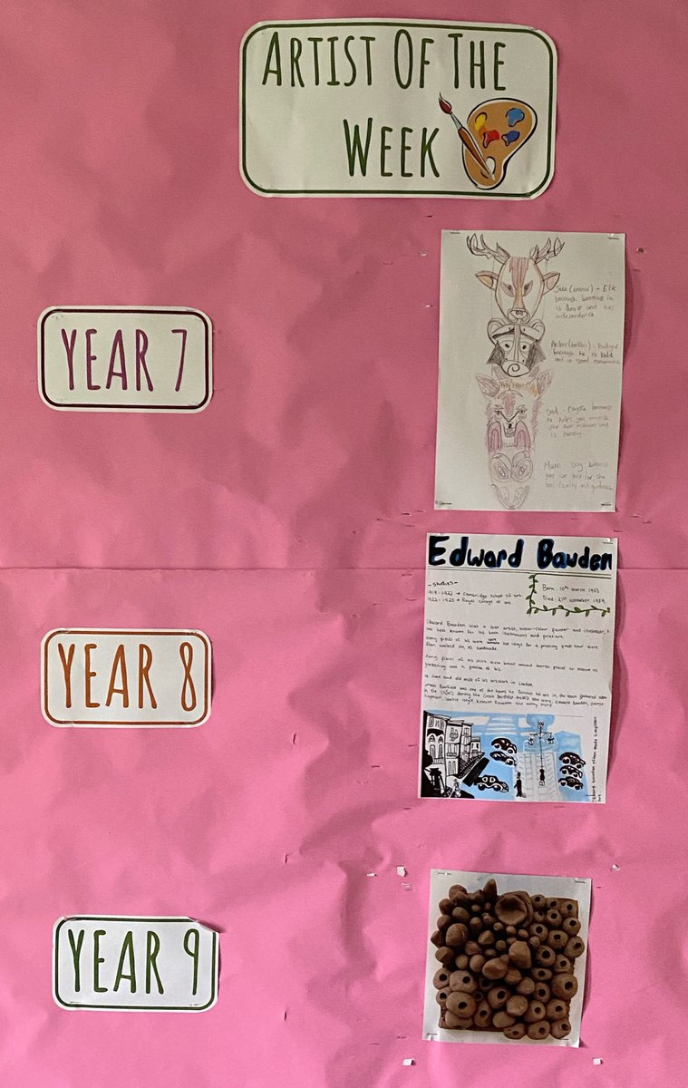 Well done to our 🎨 Artists of the Week 🎨 this week! Keep up the amazing work! <a href="/MersthamPark/">Merstham Park School</a> #success 👏🏻