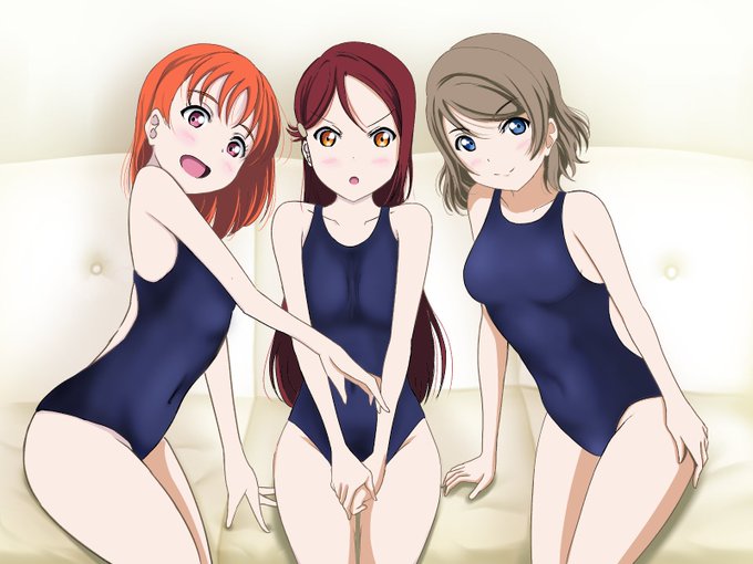 #Aqours パパ活 #競泳水着 二年生組 