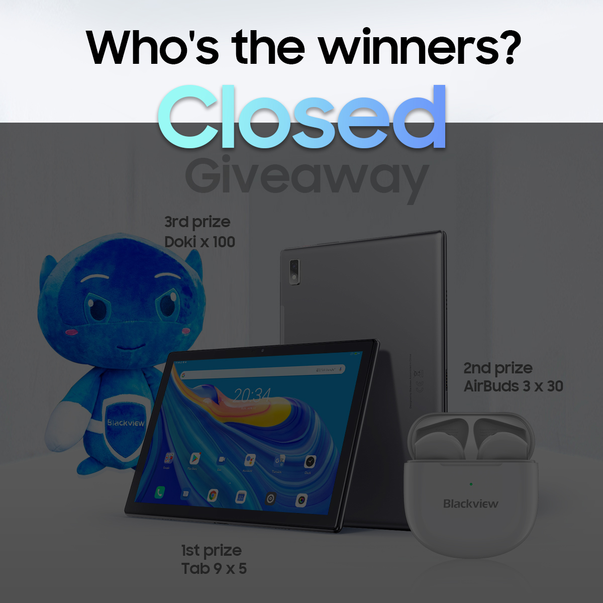 BlackviewPhone's tweet photo. #Blackview #Tab9 Giveaway ended.
We’ve been overwhelmed by the active engagement from all of you. Many thanks!
The winners will be announced on May 27th. Good luck!
A new Giveaway will be live later. Stay tuned! https://t.co/RH2qu4b29a