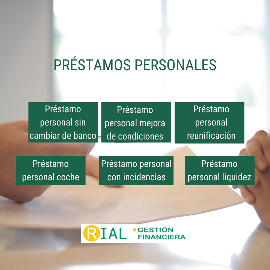 Préstamos personales de Rial Rial Gestion Financiera✅ 

Si te interesa alguno de ellos puedes contactar con nosotros.👏

Muchas gracias! 😊