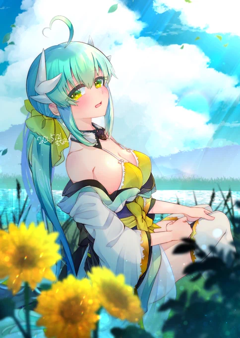 水着きよひー
せっかくなので(?)手前の🌻🌿が無い版もリプに繋げておきます
#清姫 #FGO 