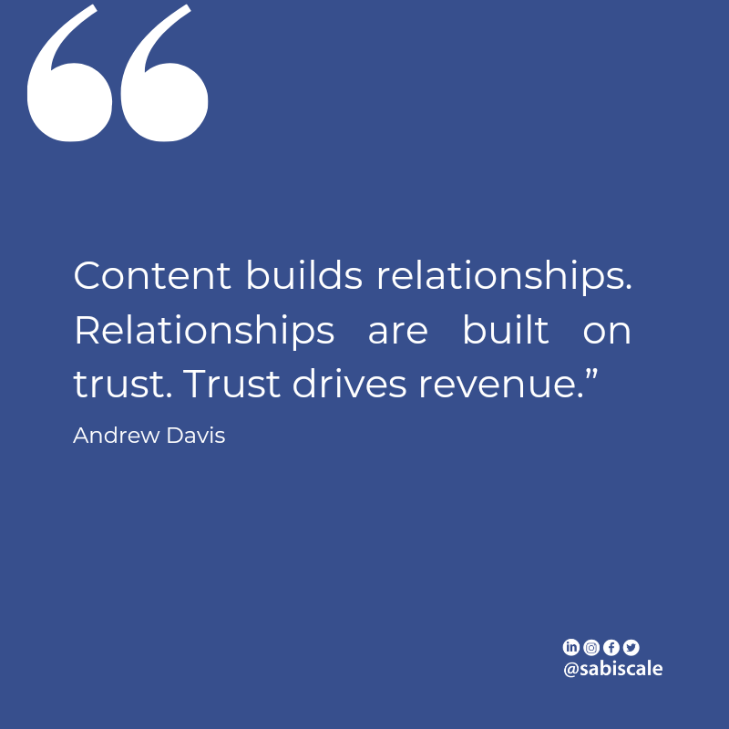 sabi_scale's tweet photo. Curate contents that are aimed towards building quality relationship with your audience.
Follow us today.
#Sabiscale #market #sales #logodesinger #contentstrategy #socialmediamarketing #contentmarketing #MarketingTwitter #digitalmarketing #fridaymotivation #brandingtips https://t.co/JC4lqx03IC