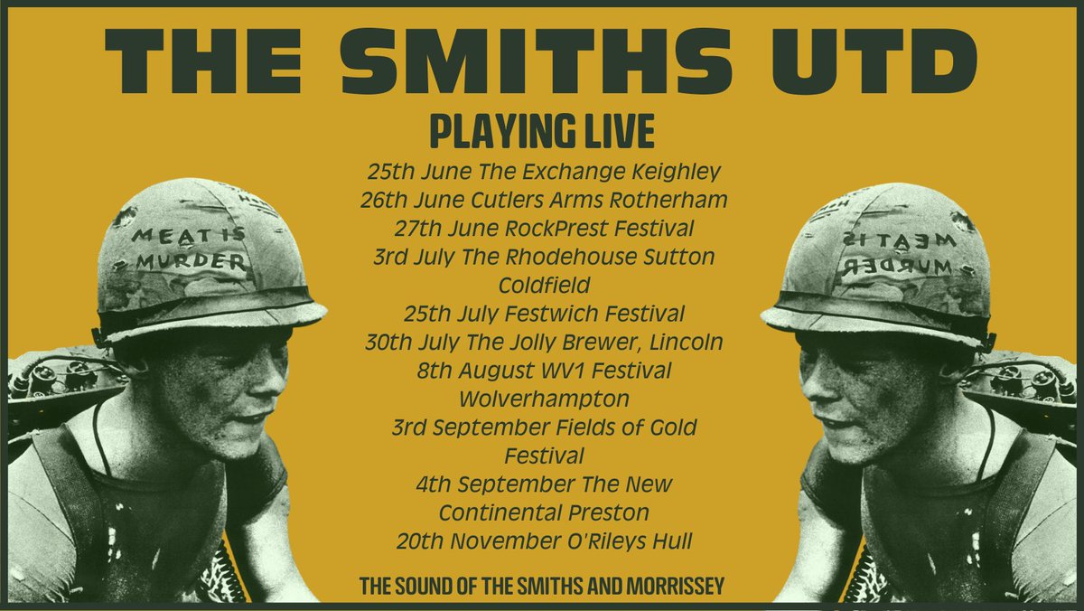 ish_marr's tweet photo. The day of our release back out into society draws ever nearer.... #thesmiths #morrissey #thesmithstribute #smithstribute @ExchangeArts @CutlersArms @Rockprestfest Lock up your gladioli.... https://t.co/GBAzzg0A1N