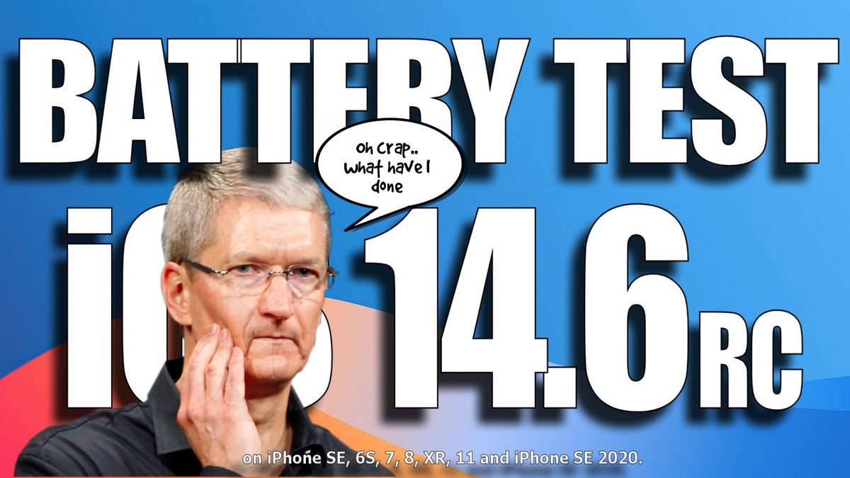 iAppleBytes's tweet photo. iOS 14.6 RC Battery Test video : Shocking results ! https://t.co/UISrvUCZRM https://t.co/n20tm2THi4