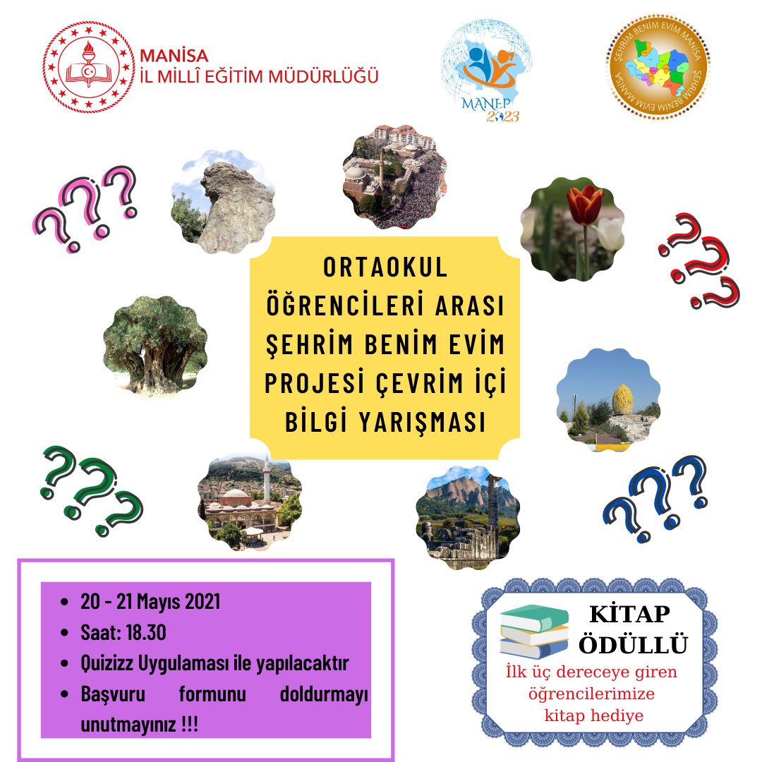 manep2023's tweet photo. Sevgili Öğrencilerimiz, 

🎬 Şehrim Benim Evim Çevrim İçi Yarışmamızın başlamasına son 5 saat ⏰... 

⚠️ Her öğrenci linke kendi ismi ile bir sefer giriş yapmalıdır.❗

✅  Yarışma 18.30 da başlar 18.50'de sona erer. Yarışma sonlandırıldıktan sonra giriş yapılamaz! https://t.co/7sEkhYZ6JS