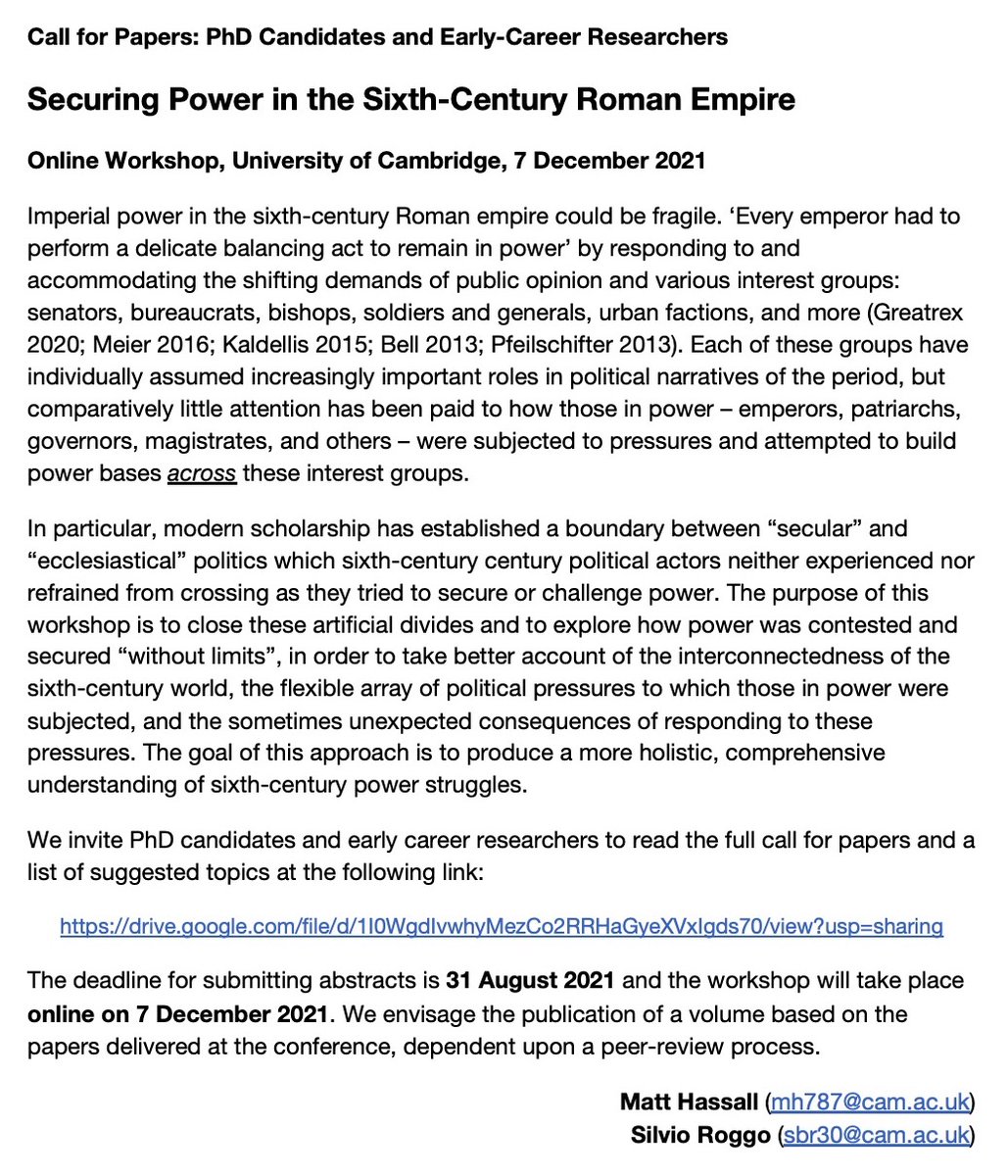 Pg Ecr Late Antiquity Network Lateantiquentw Twitter Pg Ecr Late Antiquity Network Lateantiquentw Twitter