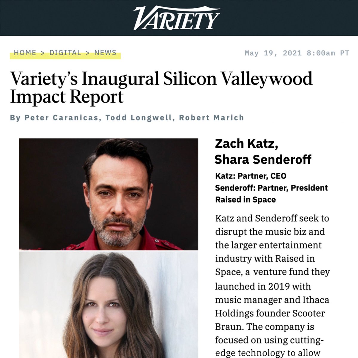 Thank you <a href="/Variety/">Variety</a>. Honored to be included. 🚀 <a href="/raisedinspace/">raisedinspace</a>