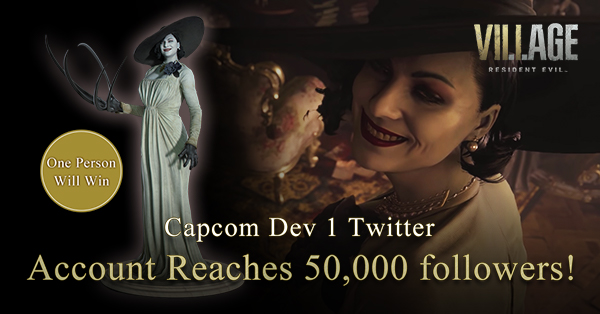 Capcom Dev1 Twitter 50K followers-competition! Follow this account and retweet this tweet for a chance to win a Lady Dimitrescu figurine from Resident Evil Village limited to one winner! Thank you for your continuous support. #Capcom #ResidentEvilVillage game.capcom.com/campaign/event…