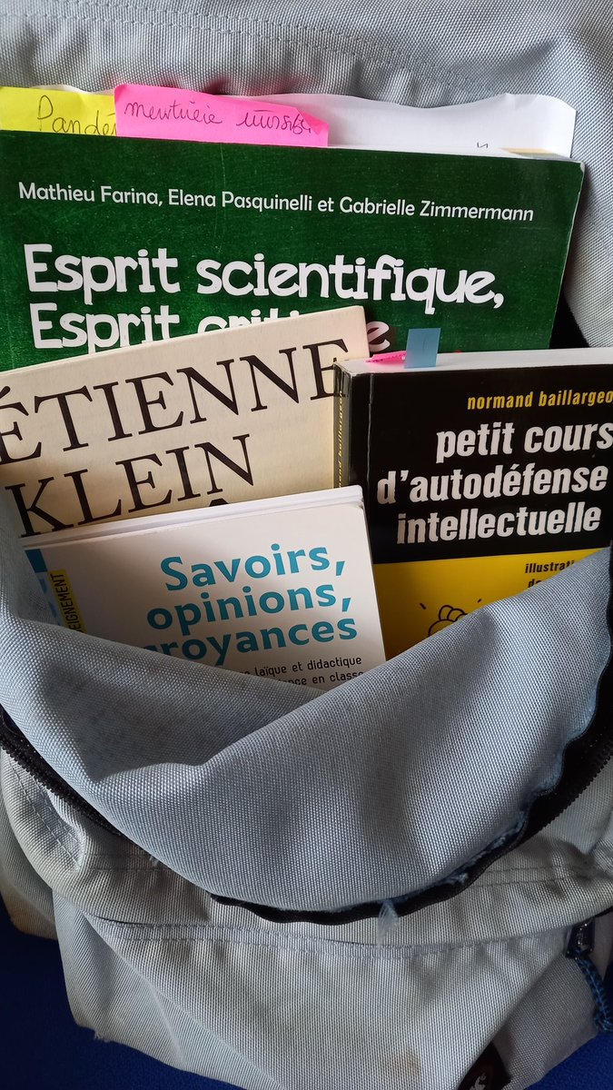 Mon sac est prêt. C est parti pour une nouvelle journée de formation enseignante <a href="/AcBordeaux/">Académie de Bordeaux</a> avec <a href="/MPLS_Aquitaine/">Maison pour la science en Aquitaine</a> et Bruno Malaizé <a href="/univbordeaux/">Université de Bordeaux</a>. Merci <a href="/CQFD_Lamap/">CQFD Science et esprit critique</a> et <a href="/BertranRussell/">Bertrand Russell</a> pour vos ressources inspirantes !