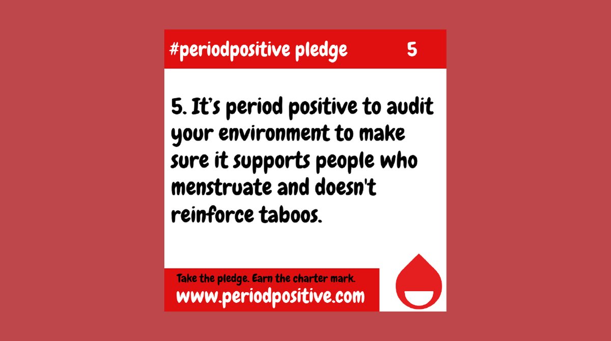 5. It's #periodpositive to audit your environment to make sure it supports people who menstruate and doesn't reinforce taboos 🤗#menstrualeducation #periodshame #periodstigma #menstruationmatters #period