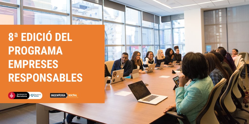 IngeniaSocial's tweet photo. ¿Qué empresas pueden participar en el Programa Empresas Responsables de Barcelona?

👉 Pequeñas y medianas empresas ubicadas en Barcelona que deseen reflexionar sobre la creación de valor y el impacto que su actividad tiene en el entorno 
+Info: https://t.co/5KqORiDU0q 

#RSC https://t.co/XPKqGko1rg