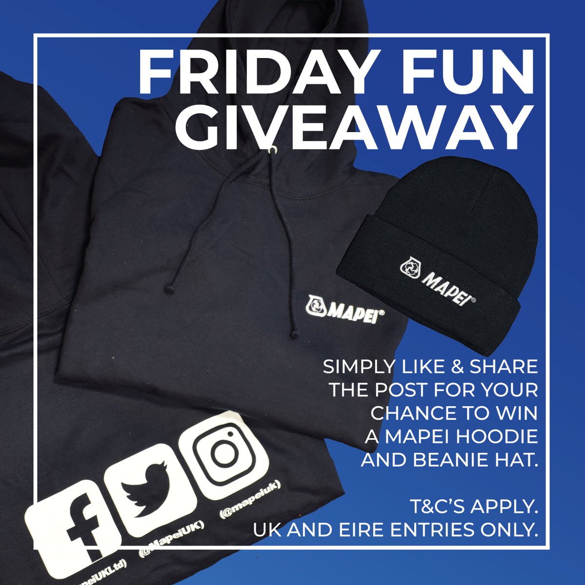 Thank #Mapei it's Friday! As ever it's #FridayFun competition time. Simply like and RT this to enter. A winner will be randomly selected from all the entries we receive here and on our Instagram & Facebook accounts & announced after 4pm this. Good luck! (UK & EIRE entries only.)