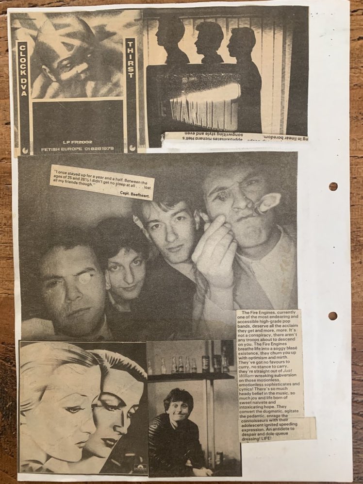 My Punk Scrapbook No.181 - Clock DVA, Cabaret Voltaire, Gang Of Four, Fire Engines review, Dave Allen, The Passions #clockdva #cabaretvoltaire #gangoffour #fireengines #daveallen #thepassions #mypunkscrapbook @NewWaveAndPunk @GCPunkNewWave @punktuation_mag @punkgirldiaries