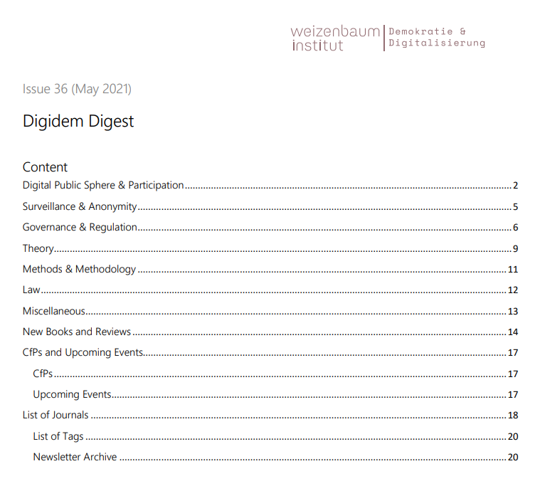 techdo_berlin's tweet photo. Check out our latest issue of Digidem Digest for last month's publications on democracy and digitalization: https://t.co/VQSCUvqr5s

Or sign up here to have it delivered to your mailbox every month: https://t.co/D2qfRad93a https://t.co/b2s98zrsYI