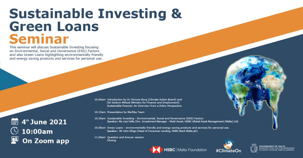 Want to know more about Sustainable Finance, Sustainable Investing, and Green Loans for personal customers? Do not miss this chance. If you are interested please register for the Sustainable Finance #ClimateOn seminar from the following Link: grp.hsbc/6019yDInS