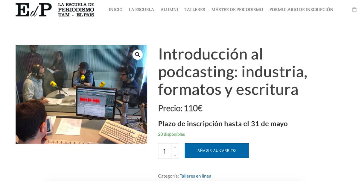 mjesusespinosa's tweet photo. Dos nuevos talleres online este mes de junio sobre #podcasting con los compañeros de @EdPeriodismo: 4-5 junio (Industria, formatos y escritura: https://t.co/IJuhcSQdVY) y 18-19 junio (Alojamiento, distribución, audiencias y monetización: https://t.co/tW4QDmhR9l). ⬇️⬇️⬇️ https://t.co/wxmGJp7snC