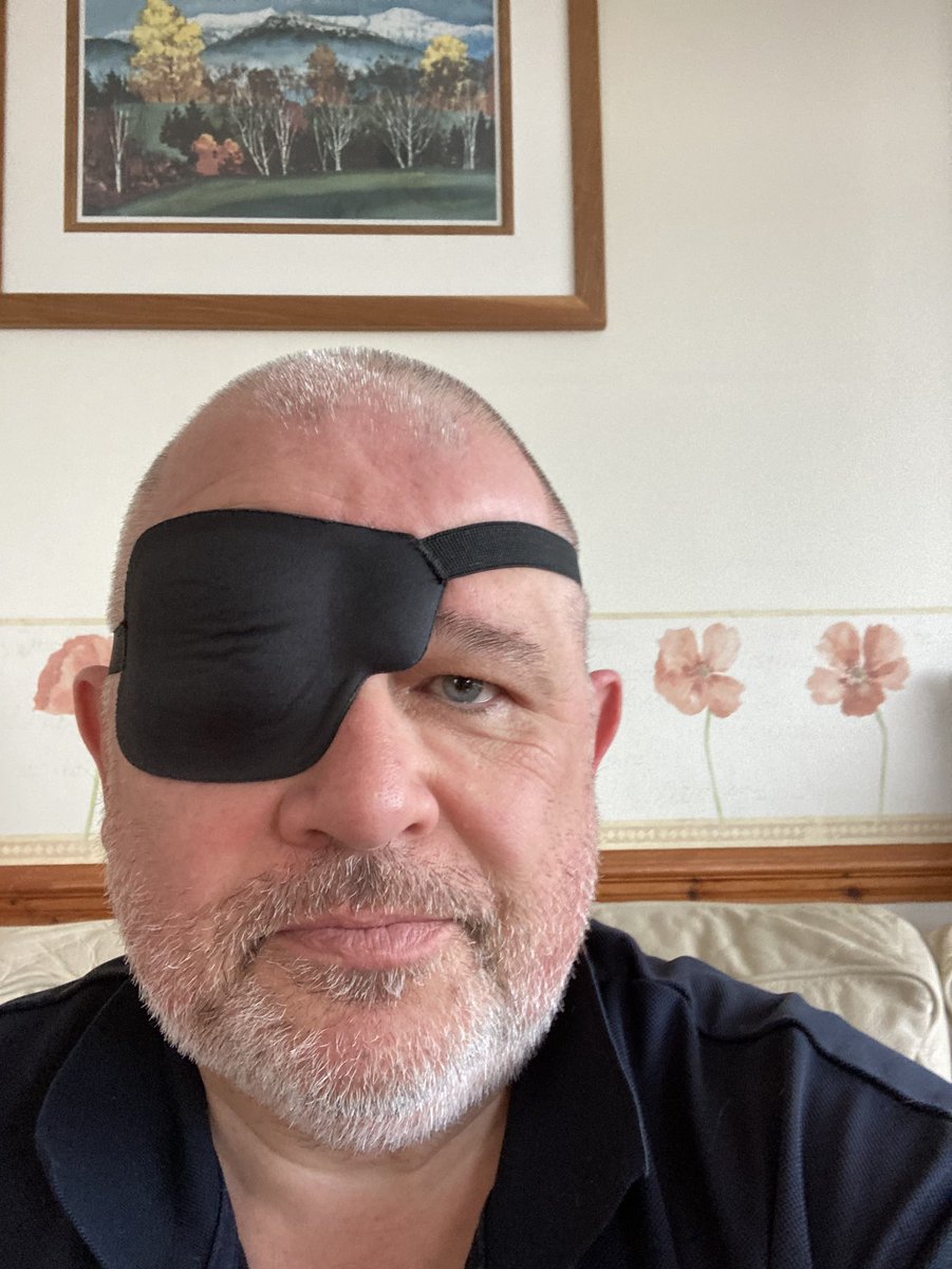 AndyJGait's tweet photo. Good morning. Today is eye patch day to help raise awareness about Ocular melanoma and eye health in general. Please get your eyes tested regularly- it might just save your life! #Ipatchfor @OcuMelUK https://t.co/6LJuxiuMUa